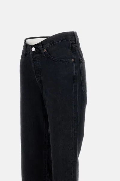 Agolde Wide Leg Five-pocket Jeans With Zip Fastener