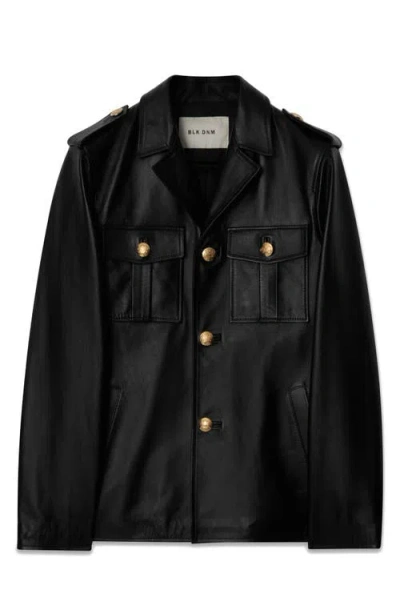 Blk Dnm Boxy Leather Jacket