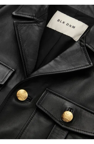 Blk Dnm Boxy Leather Jacket
