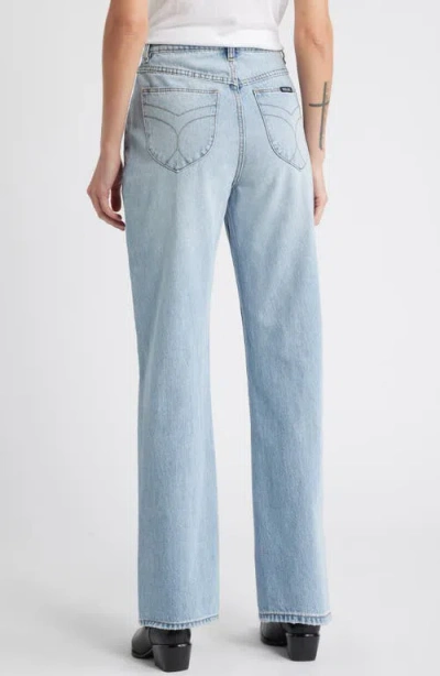 Rolla's 90s Relaxed Faded Blue High Waist Nonstretch Straight Leg Jeans