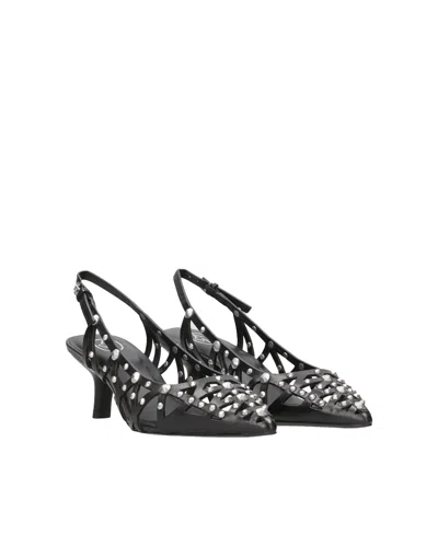 Ash Laced Black Low-cut Shoes With Metallic Studs In Black