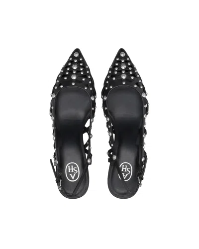 Ash Laced Black Low-cut Shoes With Metallic Studs In Black