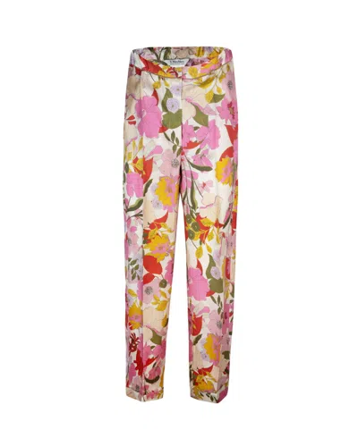 's Max Mara Printed Silk Pajama Pants With Elastic Waistband