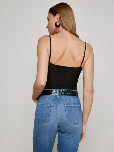 L Agence Elowen Underwire Bodysuit Black
