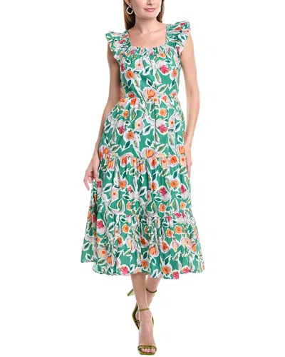English Factory Back Bow Floral Midi Dress