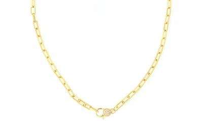 Omg Blings Women's Pavè Cz Lobster Clasp Necklace In Two Tone