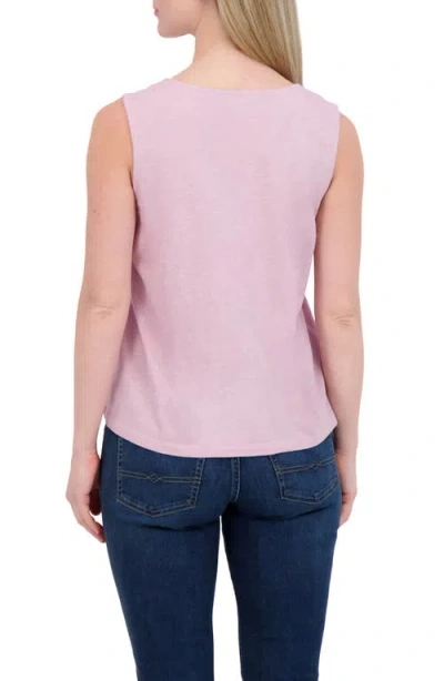 Lucky Brand Embroidered V-neck Cotton Tank