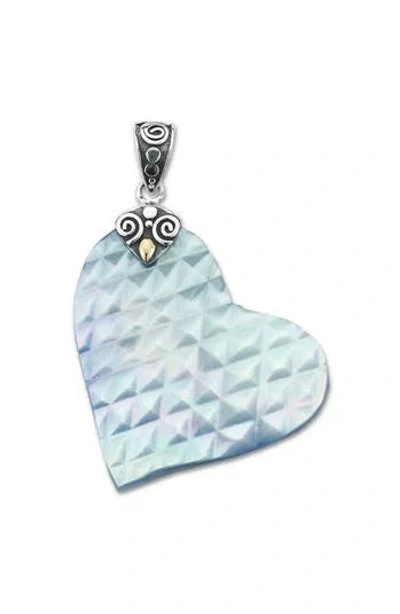 Samuel B. Blue Mother-of-pearl Heart Pendant