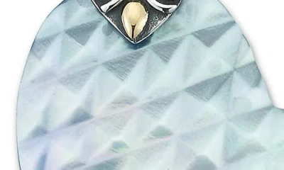 Samuel B. Blue Mother-of-pearl Heart Pendant