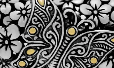 Samuel B. Butterfly Filigree Two-tone Cuff Bracelet