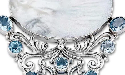 Samuel B. Blue Topaz & Mother-of-pearl Pendant