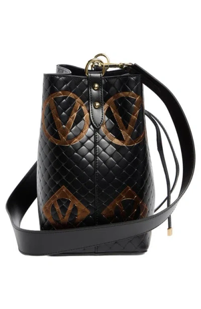 Valentino By Mario Valentino Karl Saint Tropez Monogram Leather Bucket Bag