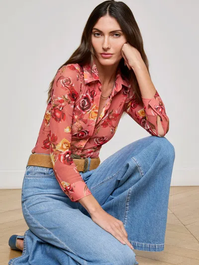 L Agence Indiana Mesh Blouse
