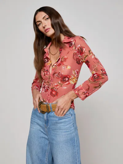 L Agence Indiana Mesh Blouse