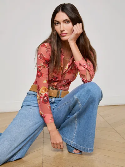 L Agence Indiana Mesh Blouse