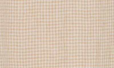 Eileen Fisher Gingham Organic Linen Pull-on Skirt