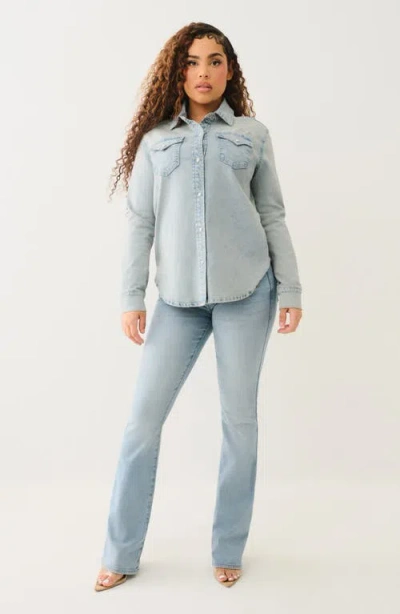 TRUE RELIGION TRUE RELIGION GEORGIA DENIM BUTTON-UP SHIRT 