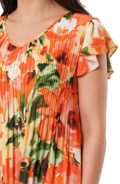 Sunny Leigh Pleated Flutter Sleeve Top