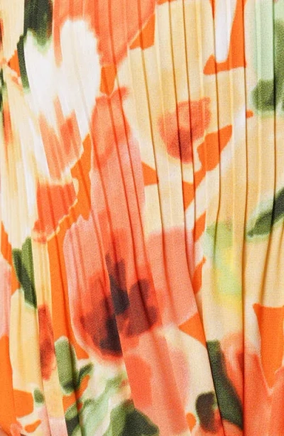 Sunny Leigh Ruffle Pleated Tie Neck Short Sleeve Top