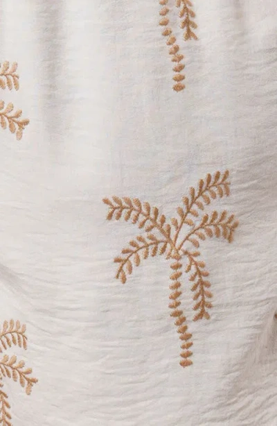 SUNNY LEIGH SUNNY LEIGH PALM TREE EMBROIDERED SHORTS 