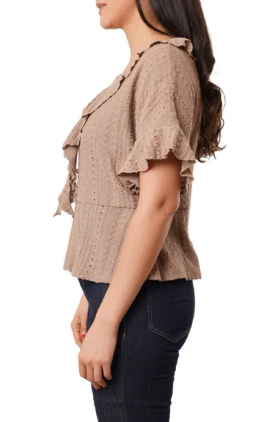 Sunny Leigh Eyelet Ruffle Top
