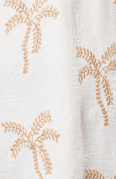 SUNNY LEIGH SUNNY LEIGH PALM TREE EMBROIDERED SHORT SLEEVE BUTTON-UP SHIRT 