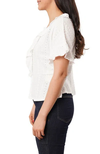 SUNNY LEIGH SUNNY LEIGH EYELET RUFFLE TOP 