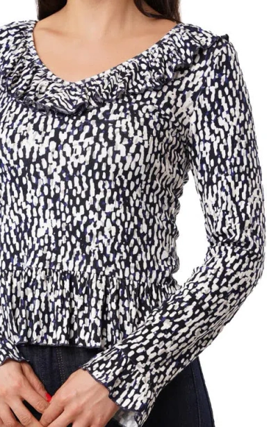 Sunny Leigh Ruffle V-neck Long Sleeve Top