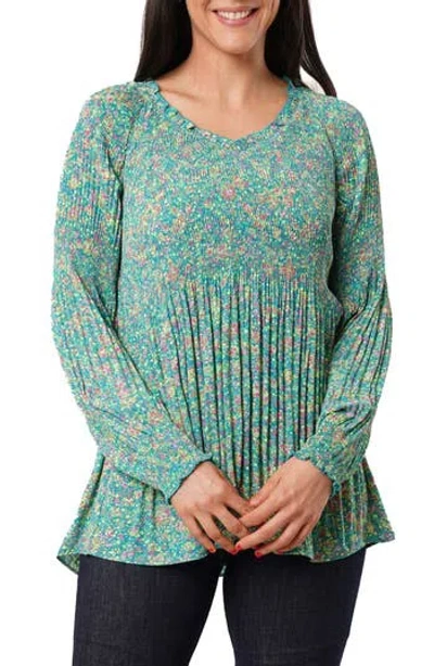 Sunny Leigh Pleated Ruffle Top