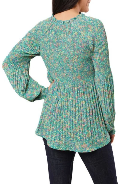 Sunny Leigh Pleated Ruffle Top