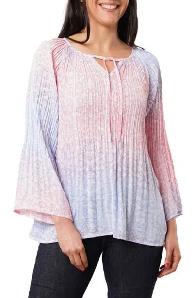 Sunny Leigh Pleated Tie Front Top