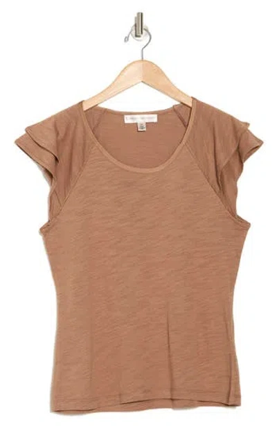 Catherine Malandrino Tiered Ruffle Scoop Neck Top