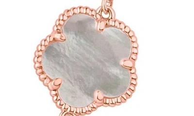 Kenneth Jay Lane Cubic Zirconia & Synthetic Mother-of-pearl Clover Station Necklace