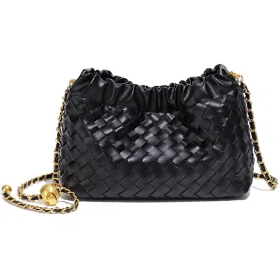 Macrae & Co . Woven Faux Leather Crossbody Bag