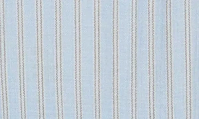 August Sky Stripe Cap Sleeve Button Front Minidress