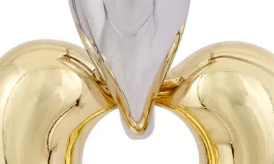 Savvy Cie Jewels Two-tone Heart Drop Earrings