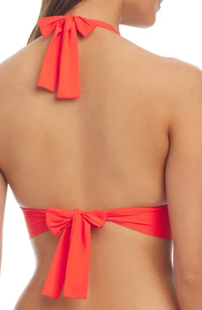 Bleu Rod Beattie Bleu By Rod Beattie Knotted Ring Halter Bikini Top