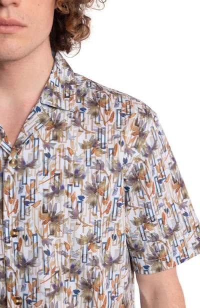 Paisley & Gray Abstract Print Camp Shirt
