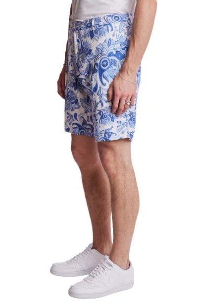 Paisley & Gray Felix Slim Fit Shorts In Blue