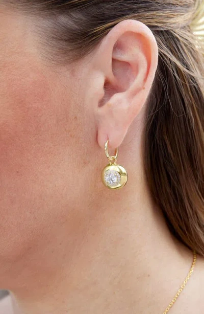 Savvy Cie Jewels Puffy Embellished Cubic Zirconia Drop Earrings