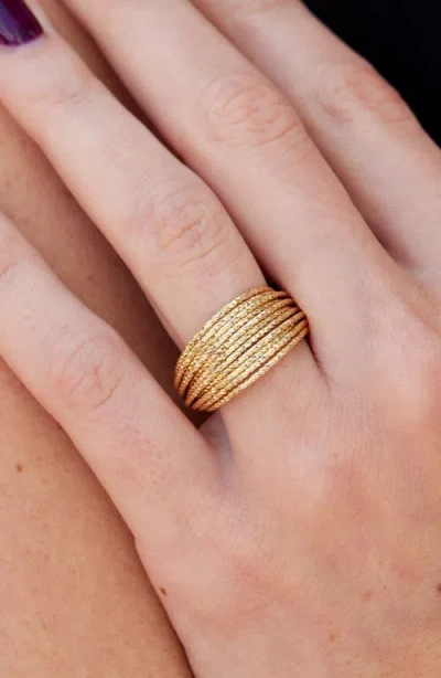 Savvy Cie Jewels Graduated Mesh Adjustable Ring