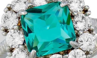 Savvy Cie Jewels Paraíba Cubic Zirconia Statement Ring