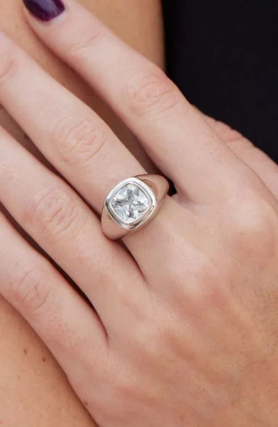 Savvy Cie Jewels Step Up Cubic Zirconia Signet Ring