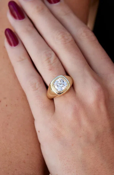 Savvy Cie Jewels Step Up Cubic Zirconia Signet Ring