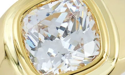 Savvy Cie Jewels Step Up Cubic Zirconia Signet Ring