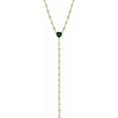 Savvy Cie Jewels By The Yard Cubic Zirconia Y-necklace