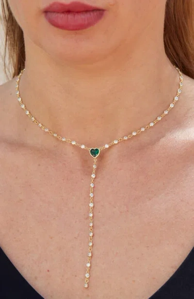 Savvy Cie Jewels By The Yard Cubic Zirconia Y-necklace
