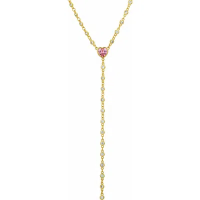 Savvy Cie Jewels By The Yard Cubic Zirconia Y-necklace