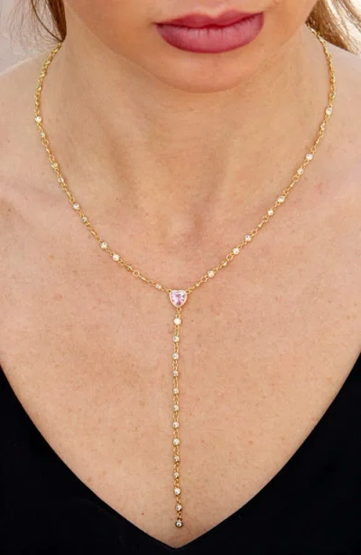 Savvy Cie Jewels By The Yard Cubic Zirconia Y-necklace