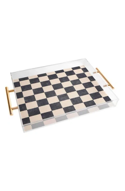 Deny Designs Checker Print Acrylic Tray